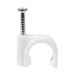 25/64" Cable Clips, White