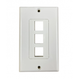 FPA11D-3WH 3-Port Wall Plate